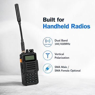 전술 부메랑 안테나, 듀얼 밴드 144/430MHz 휴대용 햄 라디오 안테나