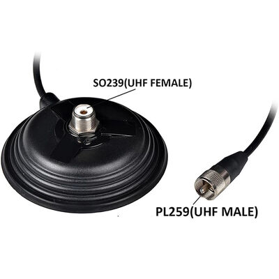 11CM 큰 흡입컵 자동차 라디오 안테나 마그네트 베이스, 30.8lbs 높은 당기 강도 자석 VHF UHF HF 햄 라디오 안테나