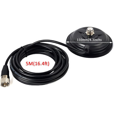 11CM 큰 흡입컵 자동차 라디오 안테나 마그네트 베이스, 30.8lbs 높은 당기 강도 자석 VHF UHF HF 햄 라디오 안테나