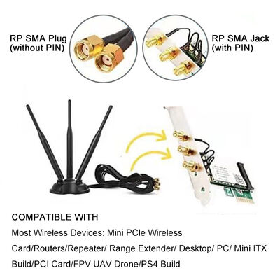 2.4G 5.8G 듀얼 밴드 옴니 하이 가인 WiFi 안테나, 8dBi 옴니 안테나